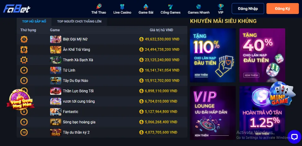 Khuyến mãi nạp đầu 868vip